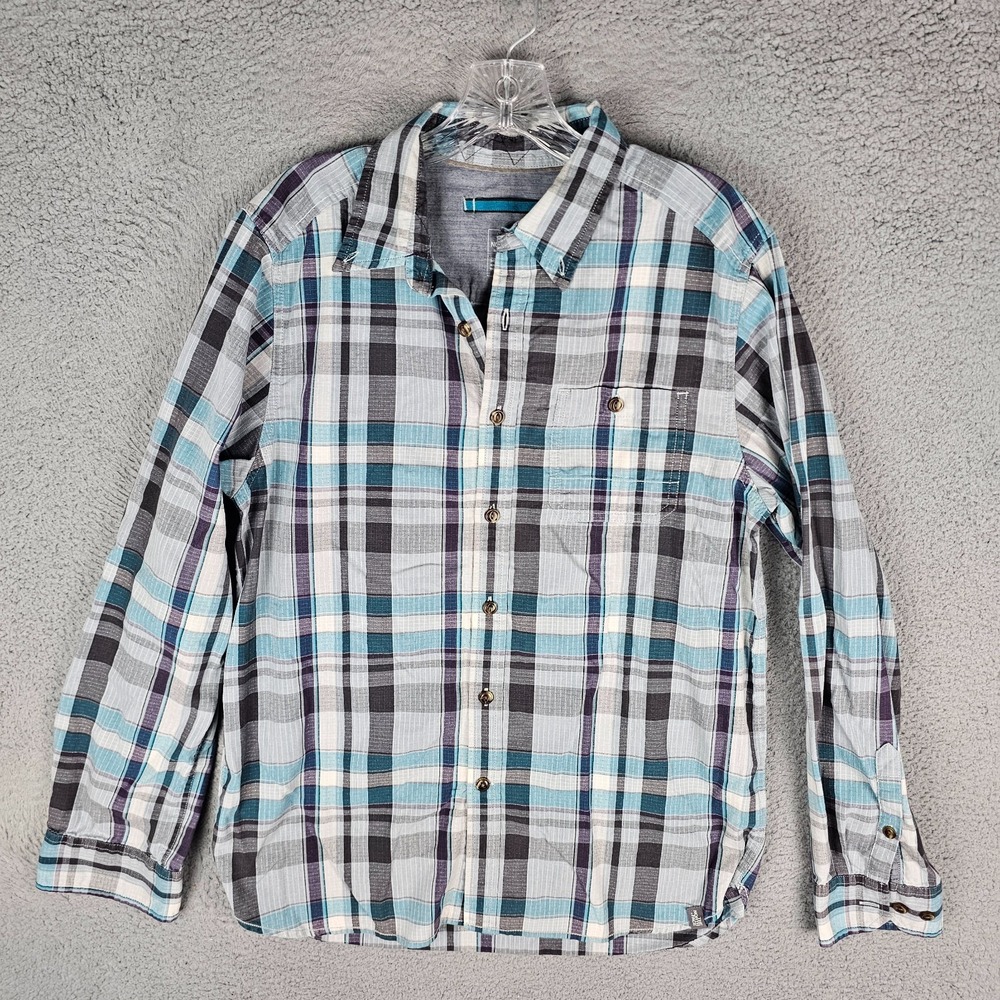 The North‎ Face Men's Hayden Pass 2.0 Shirt Men's M Blue Plaid Fishing Button Up